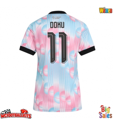 Belgium Jeremy Doku #11 Replica Away Stadium Shirt for Women World Cup 2026 Short Sleeve